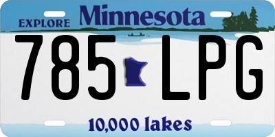 MN license plate 785LPG