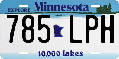 MN license plate 785LPH