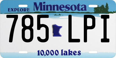 MN license plate 785LPI