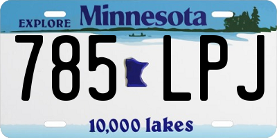 MN license plate 785LPJ