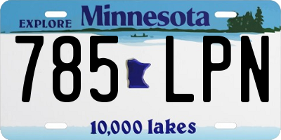 MN license plate 785LPN