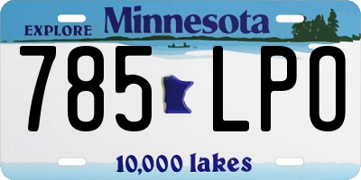 MN license plate 785LPO