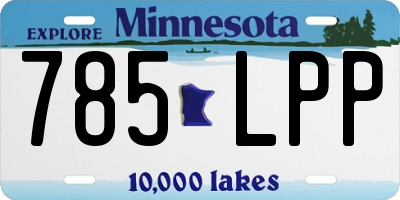 MN license plate 785LPP