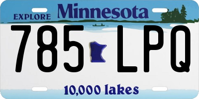 MN license plate 785LPQ