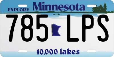 MN license plate 785LPS