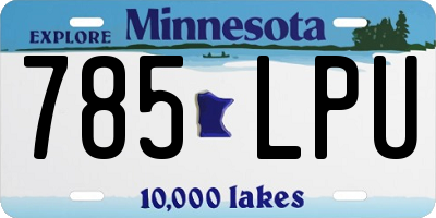 MN license plate 785LPU