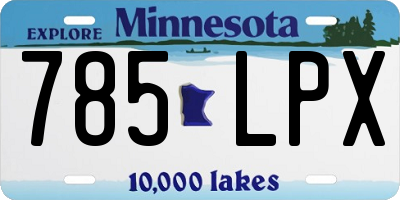 MN license plate 785LPX