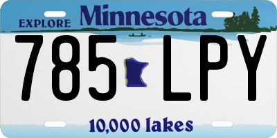 MN license plate 785LPY