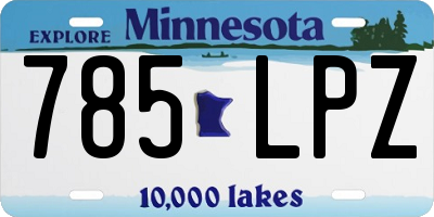 MN license plate 785LPZ