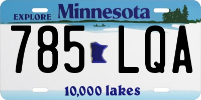 MN license plate 785LQA