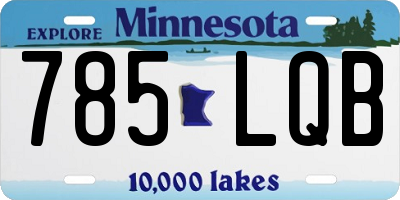MN license plate 785LQB