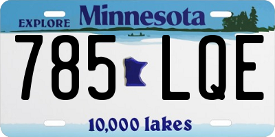 MN license plate 785LQE