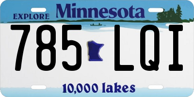 MN license plate 785LQI