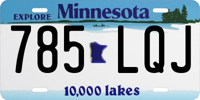 MN license plate 785LQJ