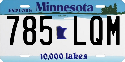MN license plate 785LQM