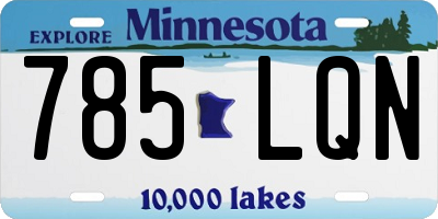 MN license plate 785LQN