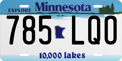 MN license plate 785LQO