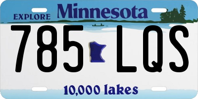 MN license plate 785LQS