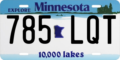 MN license plate 785LQT
