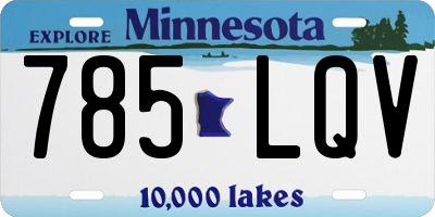 MN license plate 785LQV