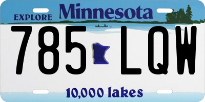 MN license plate 785LQW