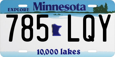 MN license plate 785LQY