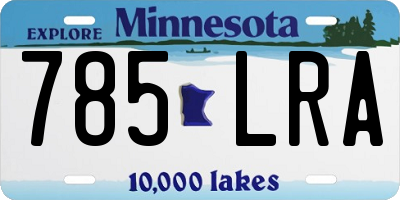 MN license plate 785LRA