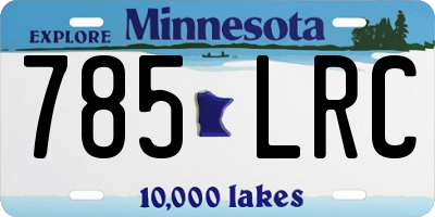 MN license plate 785LRC