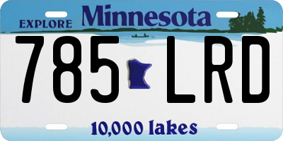 MN license plate 785LRD