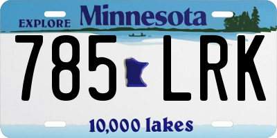 MN license plate 785LRK