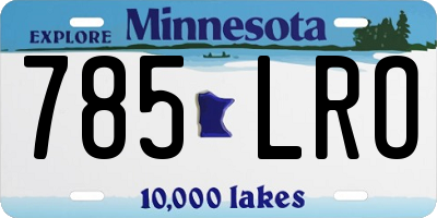 MN license plate 785LRO