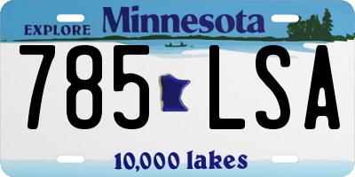 MN license plate 785LSA