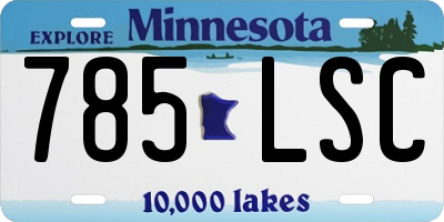 MN license plate 785LSC