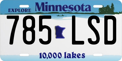 MN license plate 785LSD