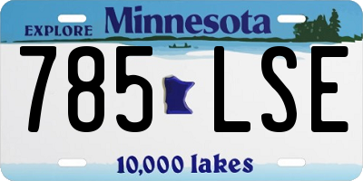 MN license plate 785LSE