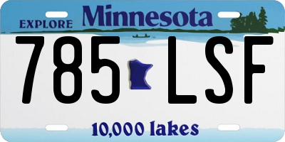 MN license plate 785LSF