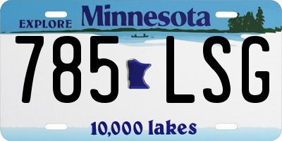 MN license plate 785LSG