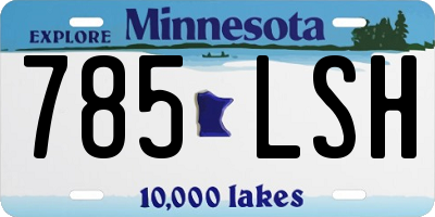 MN license plate 785LSH