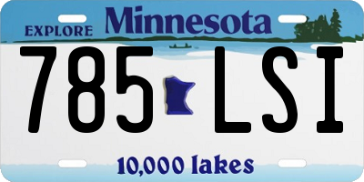 MN license plate 785LSI