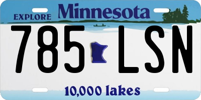 MN license plate 785LSN