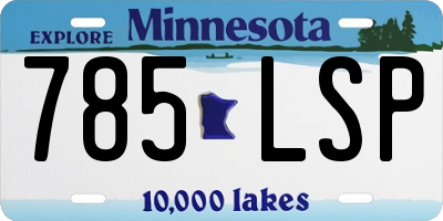 MN license plate 785LSP