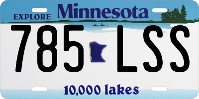 MN license plate 785LSS
