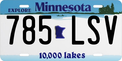MN license plate 785LSV