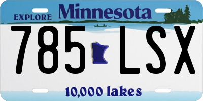 MN license plate 785LSX
