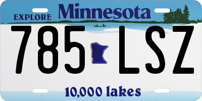 MN license plate 785LSZ