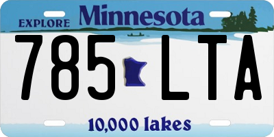 MN license plate 785LTA