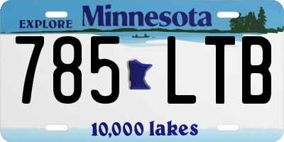 MN license plate 785LTB