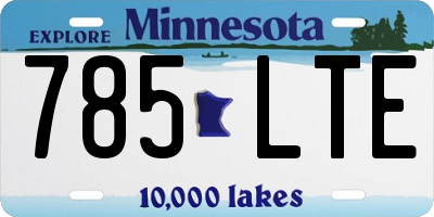 MN license plate 785LTE