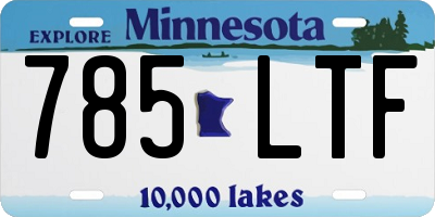 MN license plate 785LTF