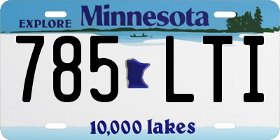 MN license plate 785LTI